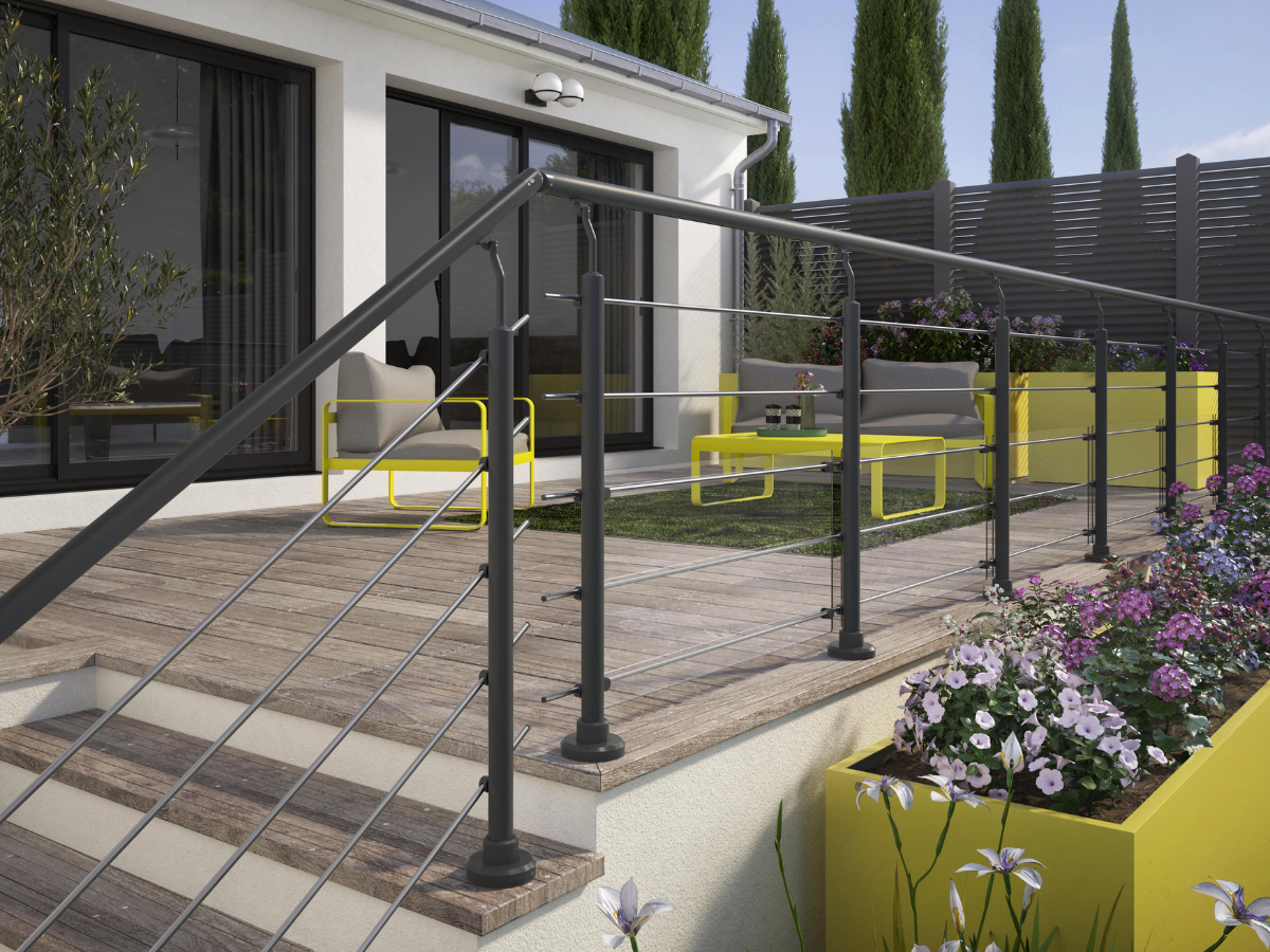 Garde corp en kit escalier