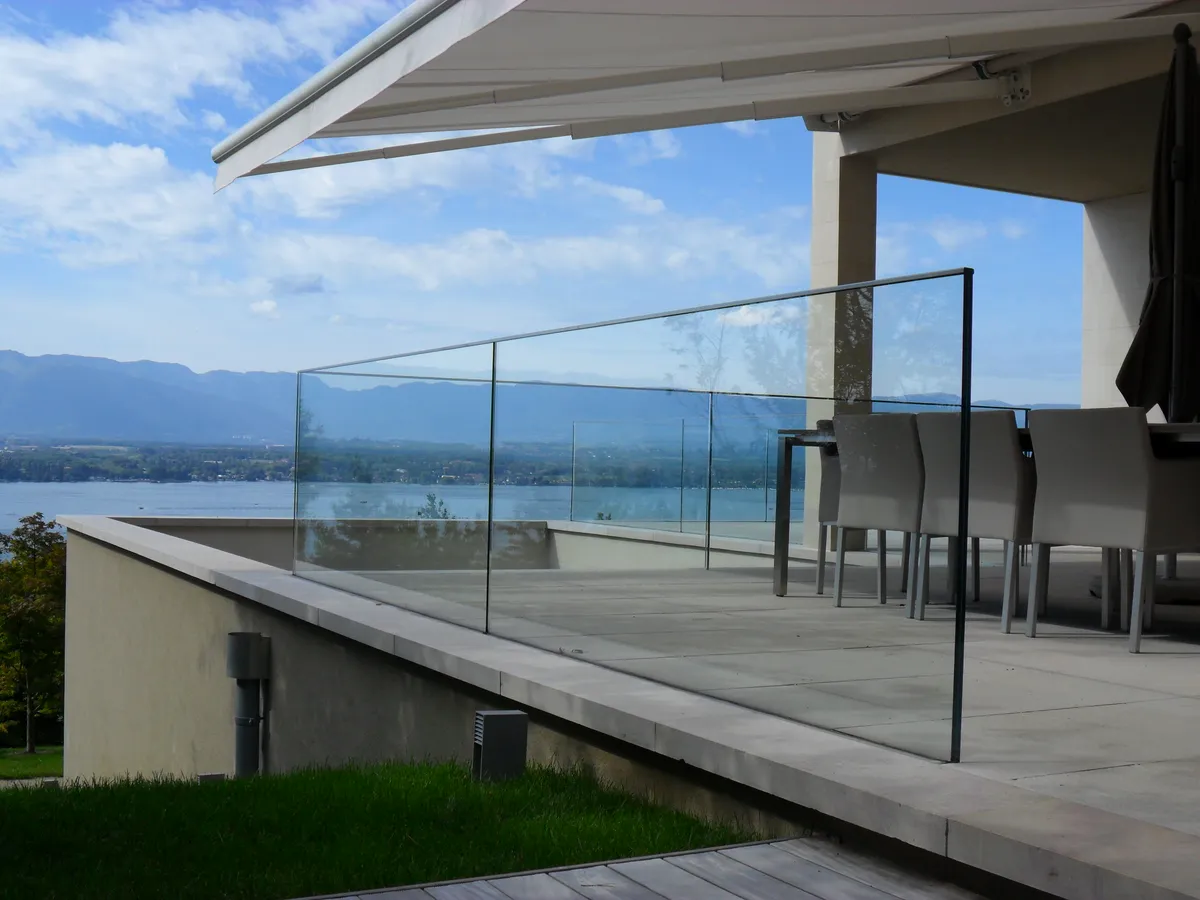 Garde corps vitrée en terrasse