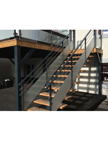 Garde corps en kit escalier 2 barre
