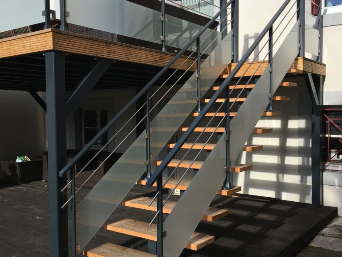 Garde corps en kit escalier 2 barre