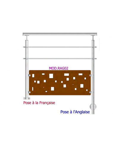 Garde corp écorail en inox