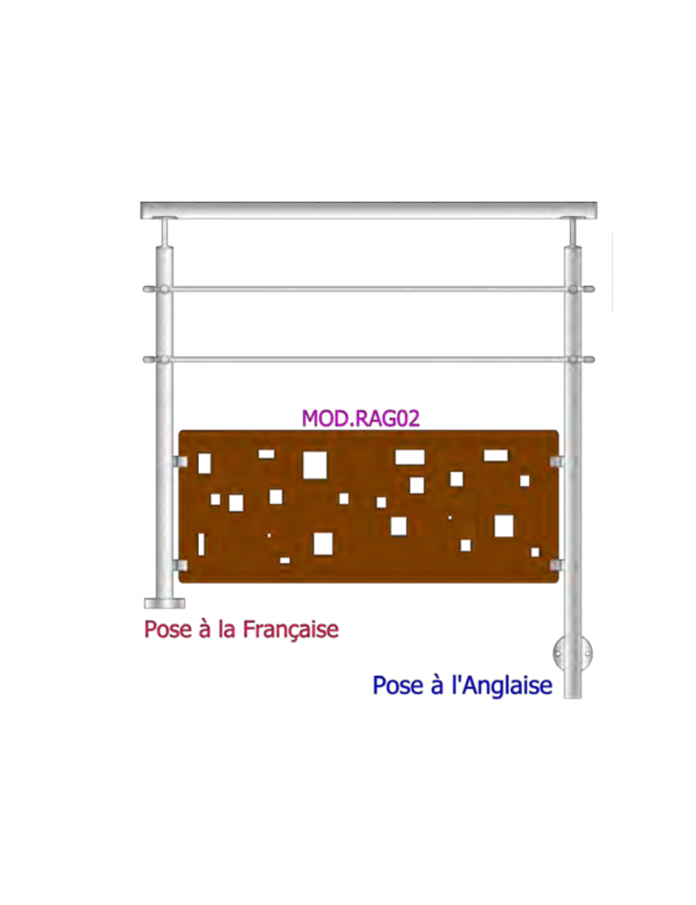 Garde corp écorail en inox
