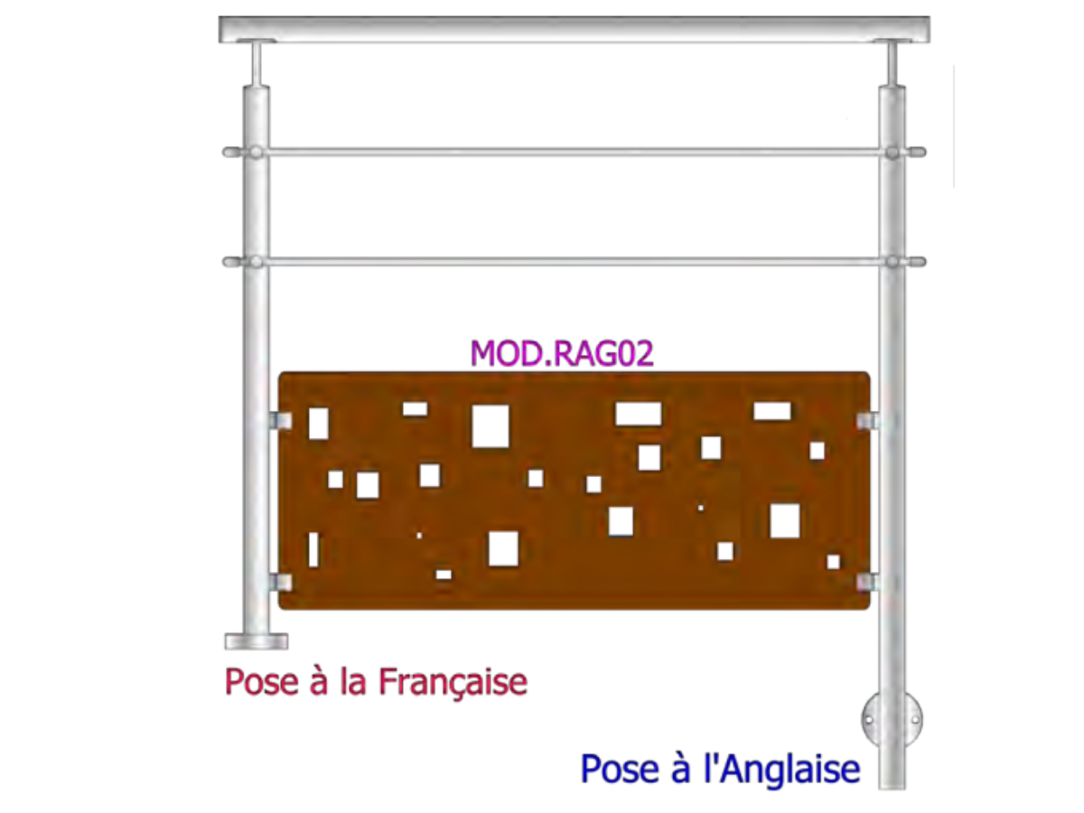Garde corp écorail en inox